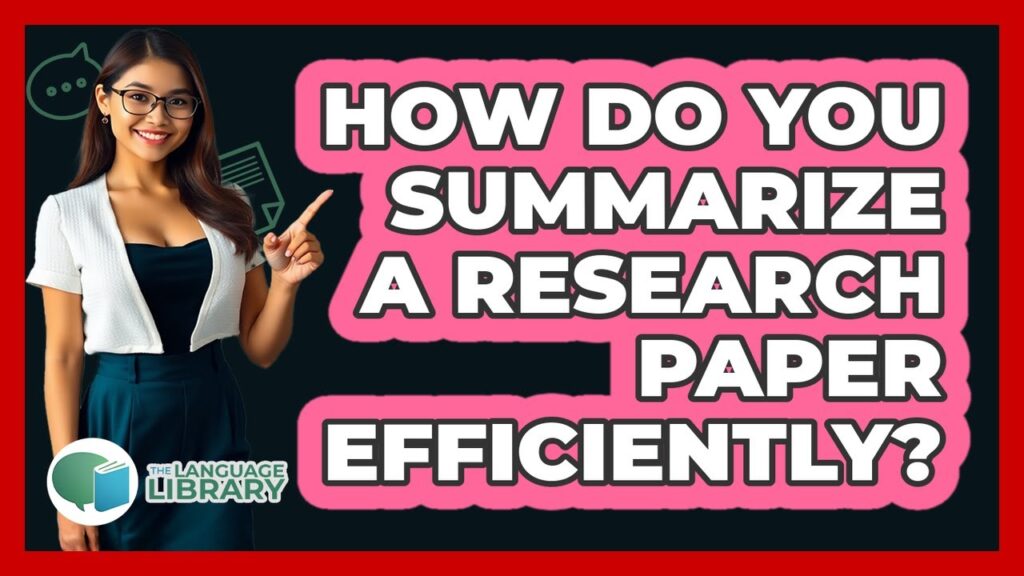 summarize a research article example